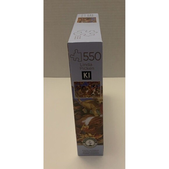 Linda Picken Jigsaw Puzzle "Let's Play Football" 550 Pieces 24"x18" Preowned - Picture 2 of 4